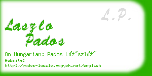 laszlo pados business card